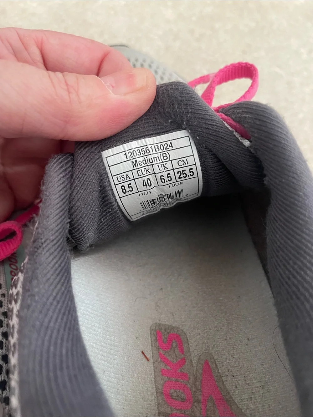 Brooks Ghost Women's Running Shoes - Gray with Pink and Mint Accents